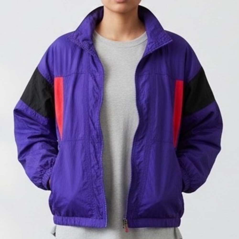 Asics Mens Vtg 90s Colorblock Windbreaker Jacket MFT retro track suit Streetwear